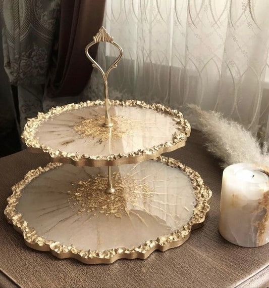 Decorative 2-Tier Cupcake/Dessert Stand