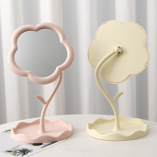 Adorable Desktop Makeup Mirror With Sunflower Design