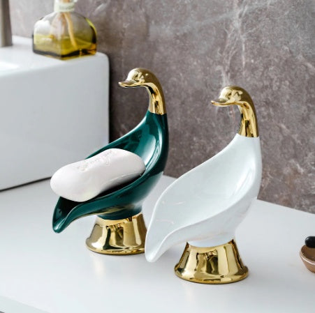 Creative Swan Ceramic Soap Rack